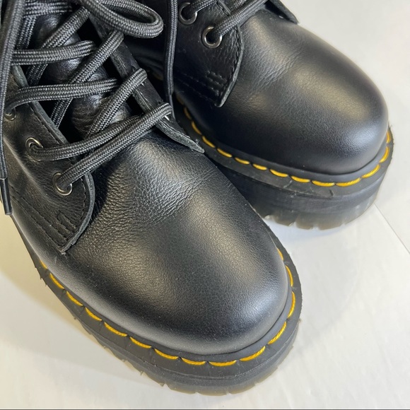 Dr. Marten Jadon Faux Fur Lined Leather Platform Boot  Sz 5 - Picture 8 of 13